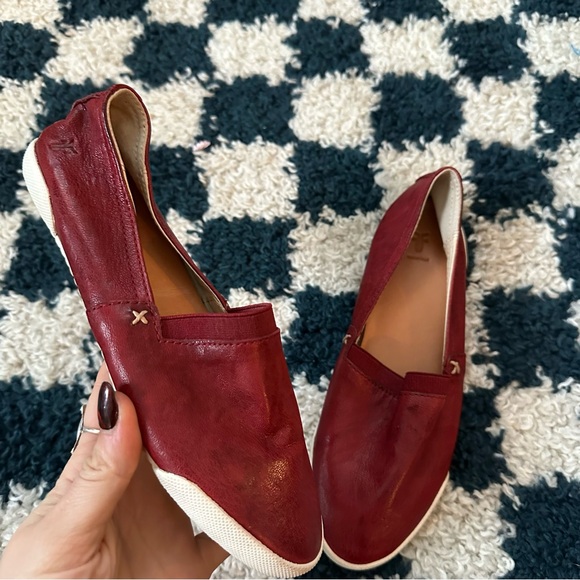 Frye Shoes - Frye Red Leather Slip-On Shoes